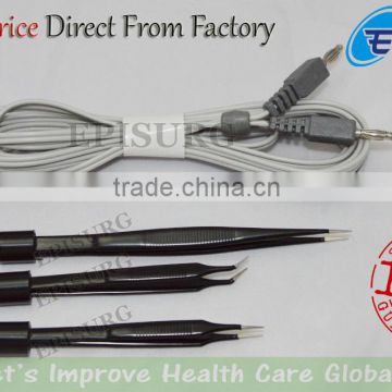 NonStick Bipolar Bipolar Forceps Set Reusable & Cord Electrosurgical Instruments