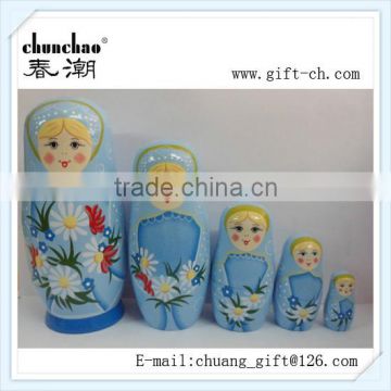 wooden nesting matryoshka doll