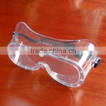 2015 hot selling safety goggles 100% PVC worker's eye protective safety goggles PVC safety goggles manufacturer in China