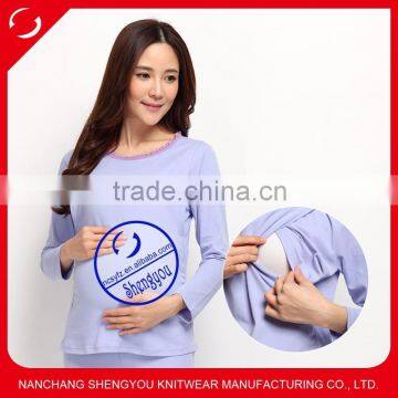 Wholesale 100 cotton pregnant women maternity & breastfeeding clothing set