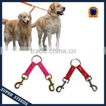 TPU Nylon Double Dog Coupler Twin Dog Lead Walking Leash