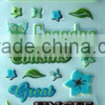 self-adhesive red heart puffy stickers colorful sticker