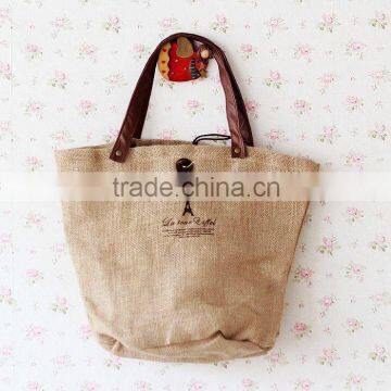 High quality fancy custom made hemp shopping bag wholesale