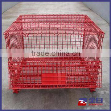 Foldable Warehouse Industrial storage heavy duty galvanized wire cage