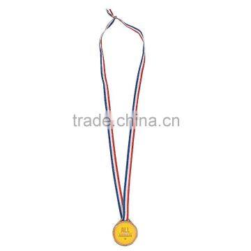 Fashion Unique Award Custom Cheap Plastic Honor Commemorative Patriotic Medal on a Nylon Ribbon with an All American printed