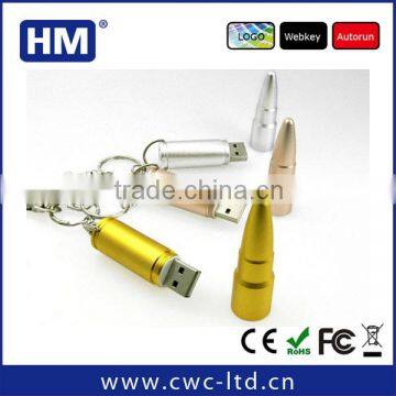 professional OEM promotional gift usb flash drive bullet with metal case