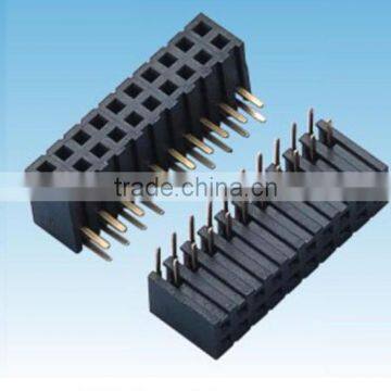 China Manufacturer UL TUV CSA Approved 2.0mm Female Header right angle single/Dual Dip Type female header connector