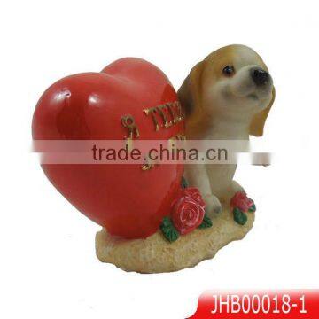 Handmade Polyresin dog figurine with wedding money box gifts