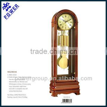 Shiny Grandfather clock for hall decoration Round golden clock face Good quality PW2381HA