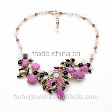 Available item 2015 latest design beads necklace for women SKA4736