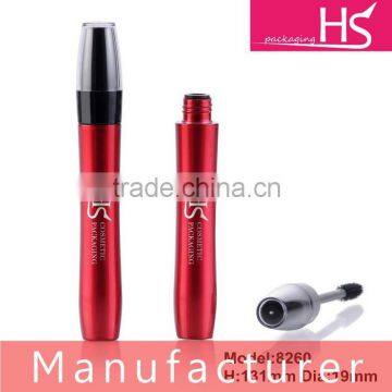 Hot sale empty red plastic mascara bottles with brush