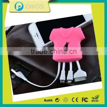 Soft Silicone Cute Shape 4 in 1 Reliable Usb Multi Charger Data Cable