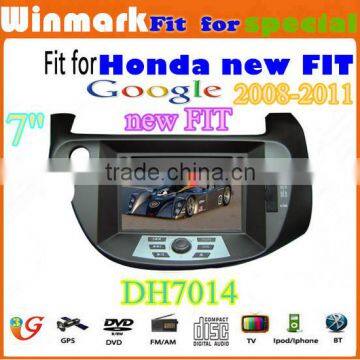 7'' Touch Screen Car DVD Player for Honda New Fit Car GPS /Radio/3G/Phonebook/ iPod/mp4/mp5/TV/USB/DVR/SWC DH7014