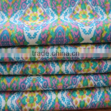 Polyester stretched poly spun knitted fabric for summer dress