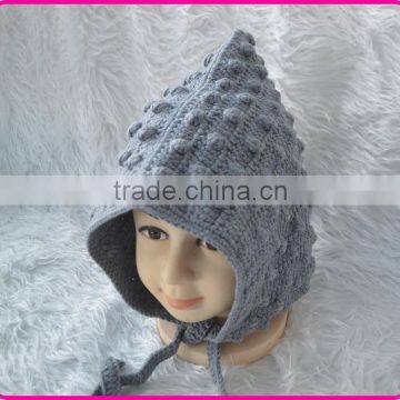 Cute Handmade custom knit crochet baby hats newborn baby warm hats with ears