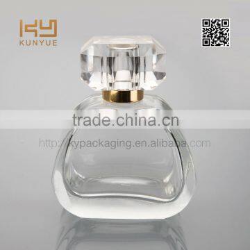 new design clear glass perfume bottle 100ml