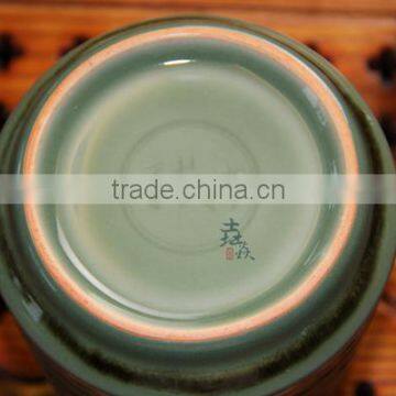 Longquan Celadon Hand - Plums Glazed Stippling Bamboo Pen photo-5