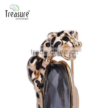Hot Selling New Fashion Men's Brooch, Sexy Leopard and Big Rhinestone Brooch photo-3
