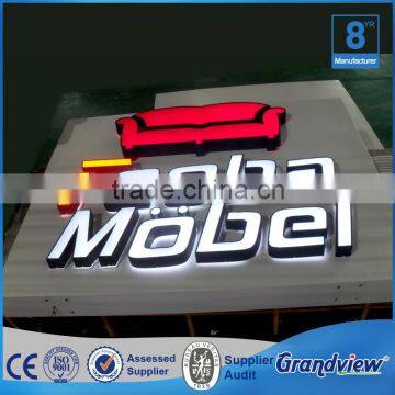 Customized front light led acrylic alphabet letter