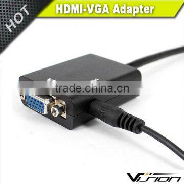 Black Input Hdmi to VGA Converter Adapter for Pc Laptop