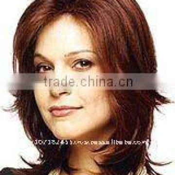 Brown Remy Human Hair Wavy Full Lace Wigs