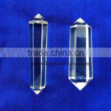 Crystal Quartz A Grade Double Terminated Pencil vogel wands Khambhat Gujarat India