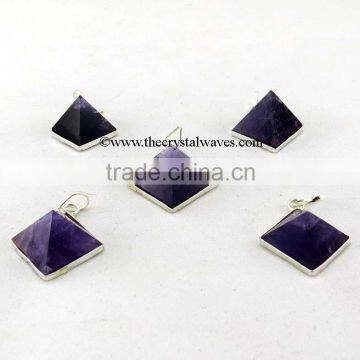 Amethyst Pyramid Pendant