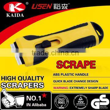 customized rubber grip razor blade window glass cleaning scraper