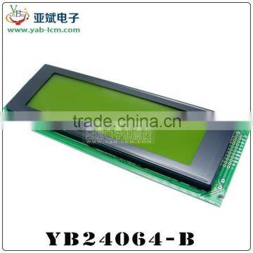 240x64 graphic lcd module display low power 3.3V/5V with yellow green/blue/gray backlight