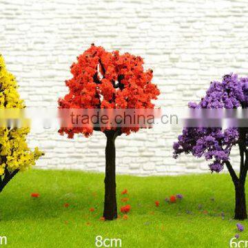 scale 3d architecture color model tree in building materials