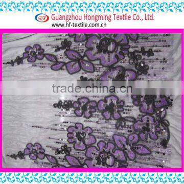 fashionalbe rope embroidery fabric for evening wear