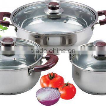 AH3659 6pcs stainless steel cookware set