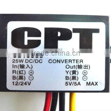 dc/dc step down Converter Module 24V/12v convert to 5V 5A/25W output,car led power adapter