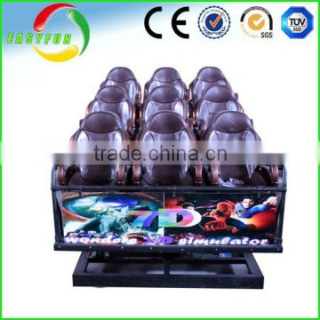 Guangzhou hot sell mobile 7d cinema hydraulic 6 seats 7d cinema in mobile truck 7d