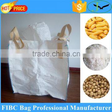 Yantai Jinxiang plastic polypropylene pp woven top spout used fibc bags