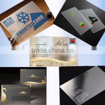 custom clear plastic pvc business card printing