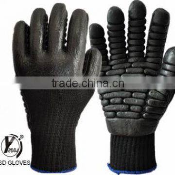 3/4 coated anti-vibration gloves for electric drill