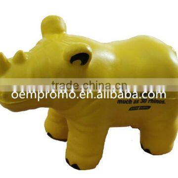 Rhino Shaped Promotional PU stress Reliever, Animal Promotional PU Stress Ball