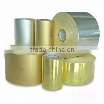 Gold Aluminum Foil Cigarette wrapping Paper or laminated paper roll.