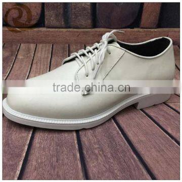 Fashion leather white police army officer shoes for man