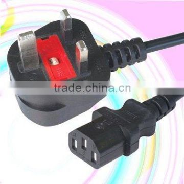 BS computer power cord with Fused plug