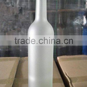 750ml frosted cheap alcohol glass bottle with cork