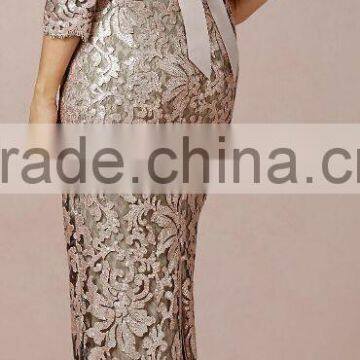 2015 Wholesale New Fantasy African French White Net Sequins Lace Fabric