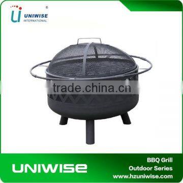 Mini iron cast outdoor fire pit, garden fire pit/charcoal barbecue grill