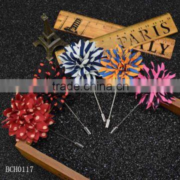 Chiffon Fabric Flower Brooch Pin Wholesale