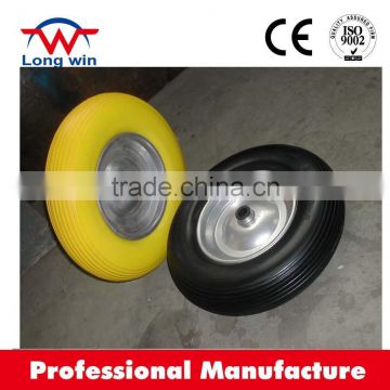 high quality construction 4.00-8 wheelbarrow wheel puncture proof wheel