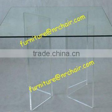 wedding banquet 8 seater acrylic square dining table