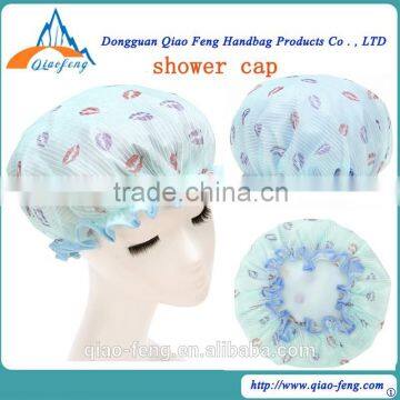 Women Satin with 100% EVA inner waterproof double layer shower caps