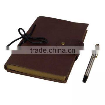 Custom high quality cheap mini leather notebook cover