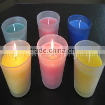 colourful scented glass jar candle christmas table decorations